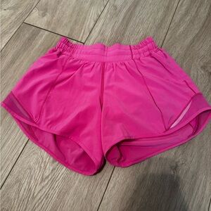 Lululemon Sonic Pink Low Rise 4” Shorts